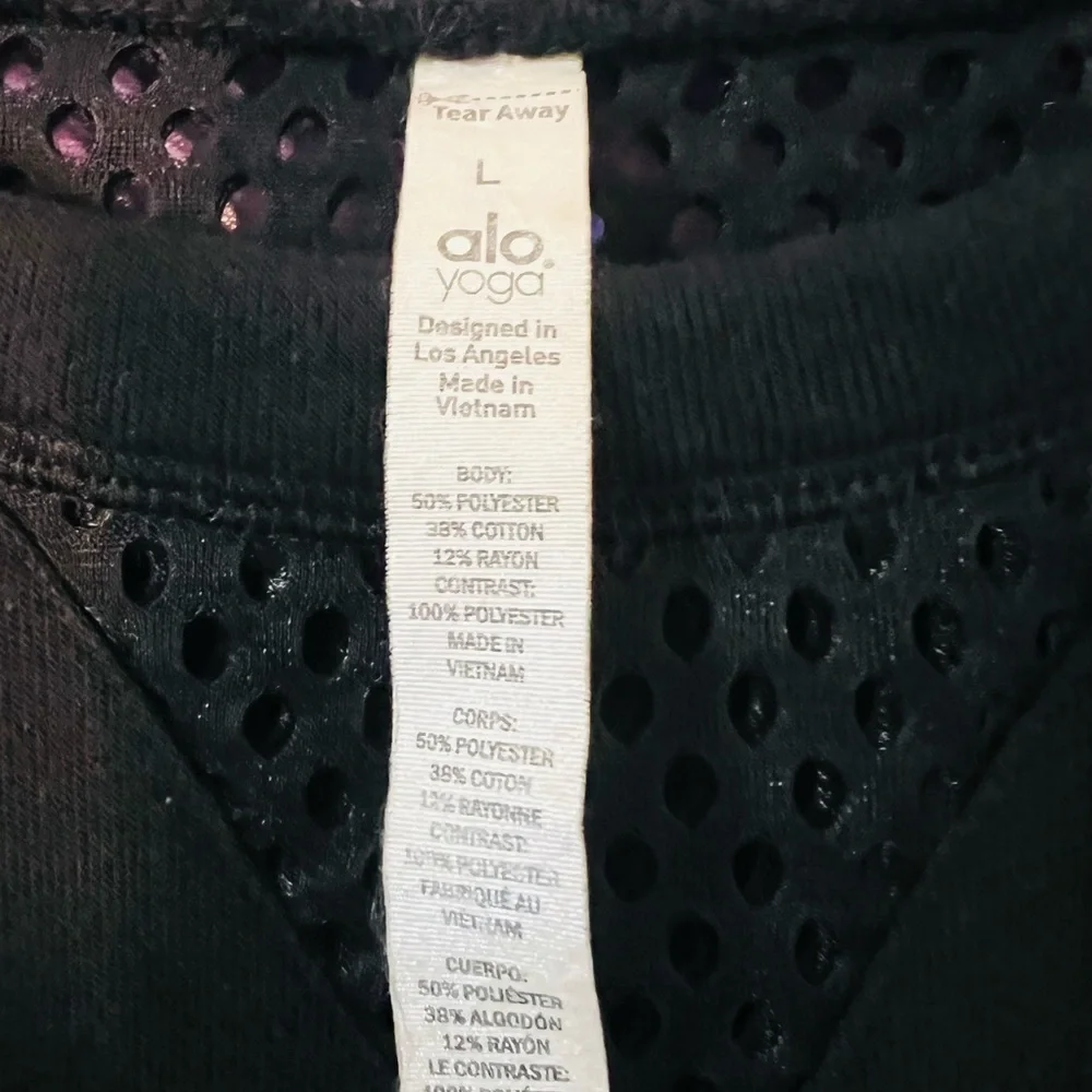 ALO Mesh Back Yoga Sweatshirt - Picture 3 of 8